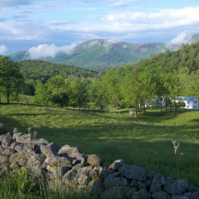 Welcome to Running Brook Farm, home of Manor Line Ranch! Here we see a view of the main farmhouse from behind. The original building was constructed in the 1800s, with two other houses eventually being built together with it. It's a quirky old place, but we love it!